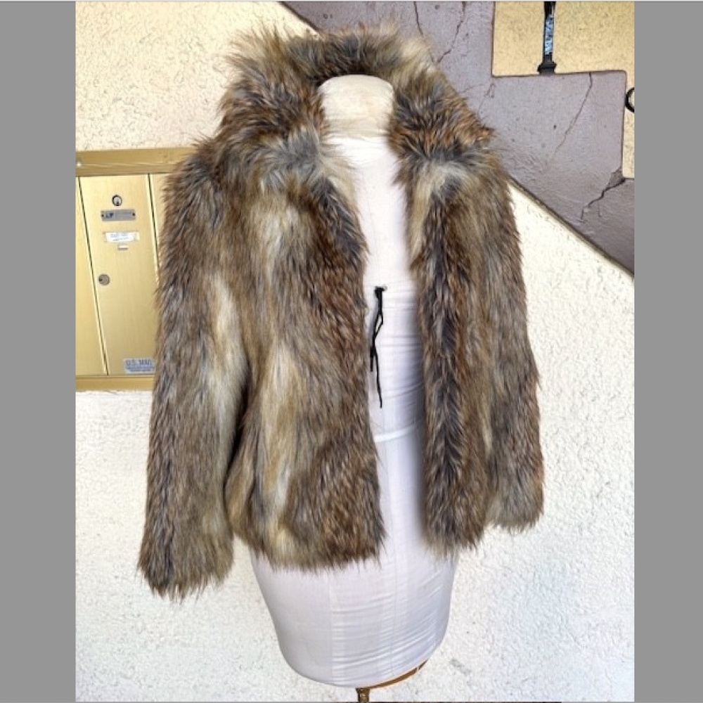 $495 ZADIG & VOLTAIRE Fame Faux Fur  Short Jacket NWOT/sz S - Picture 2 of 16